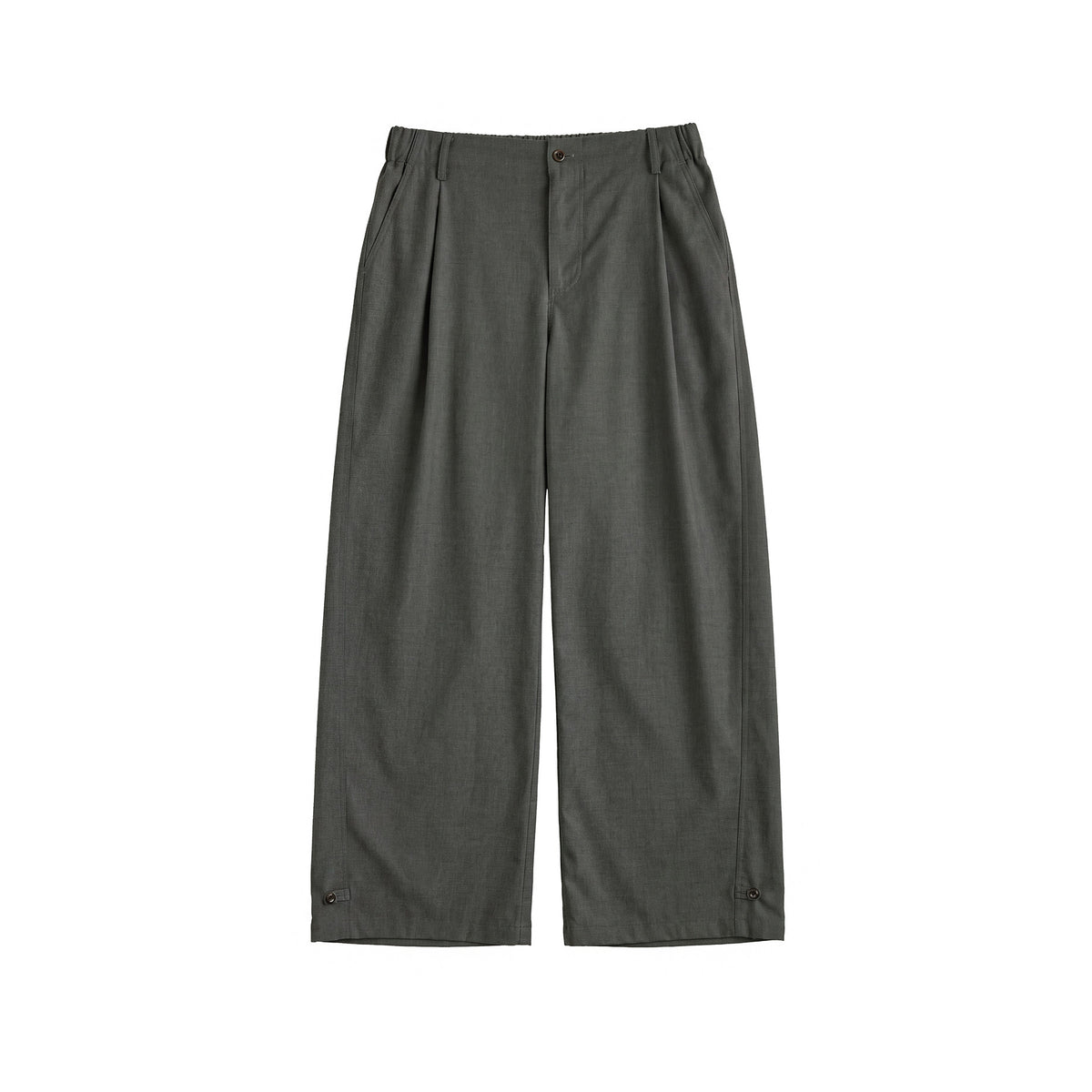 BUTTBILL Effortless Wool-Blend Twill Pleated Straight-Leg Trousers