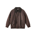 BUTTBILL FW25 Men's Enzyme-Washed 3M™ Thinsulate™ Faux Shearling Collar Jacket070