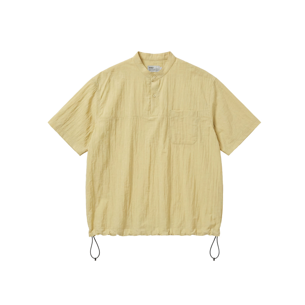 BUTTBILL Balloon-Fit Bamboo-Blend Band Collar Polo Shirt