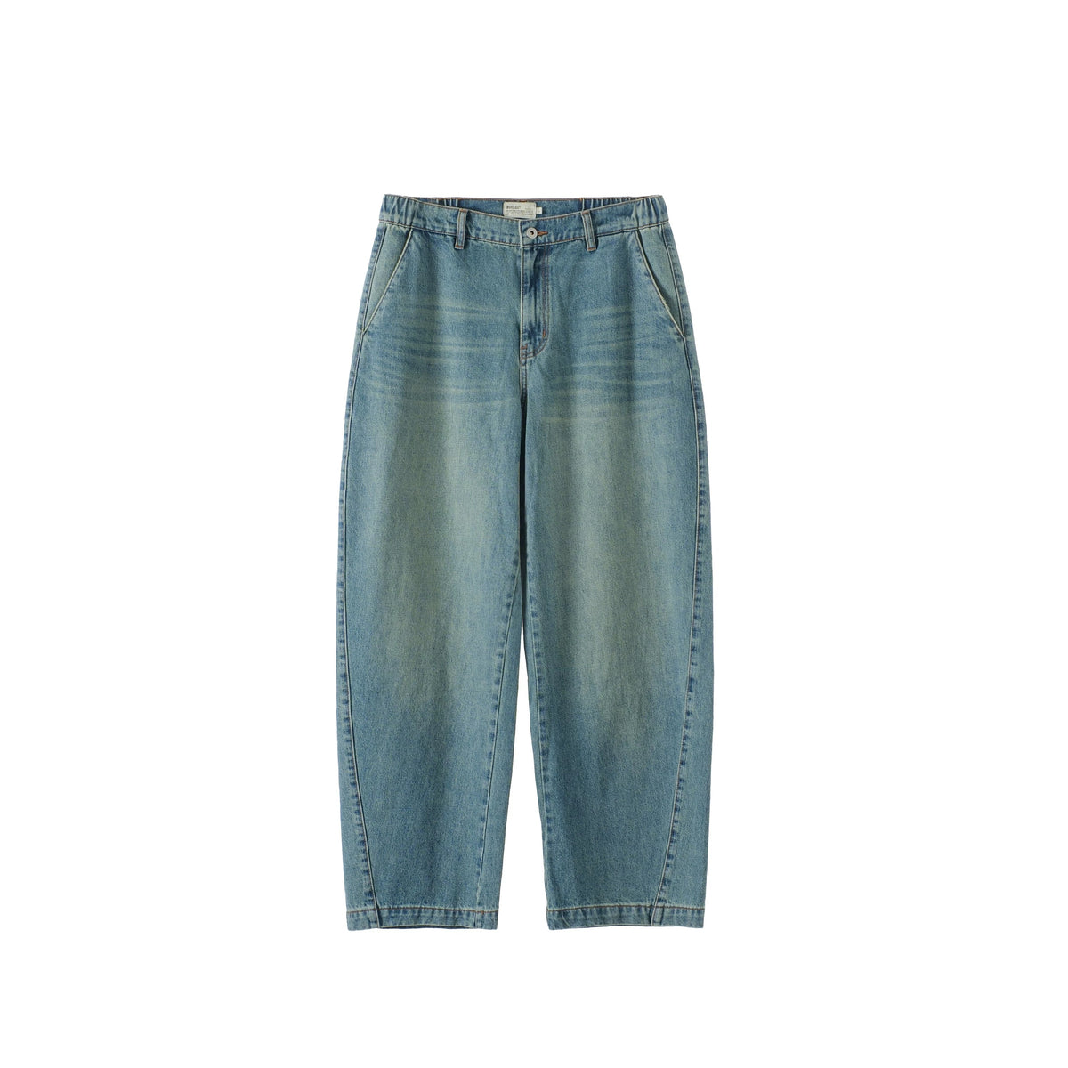 BUTTBILL Unisex Vintage Whiskered Washed Denim Relaxed Jeans106