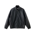 BUTTBILL SS26 Unisex Relaxed Faux Leather Stand Collar Jacket047