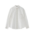 BUTTBILL SS26 Long-Staple Cotton Textured Overshirt with Square Patch Pockets
