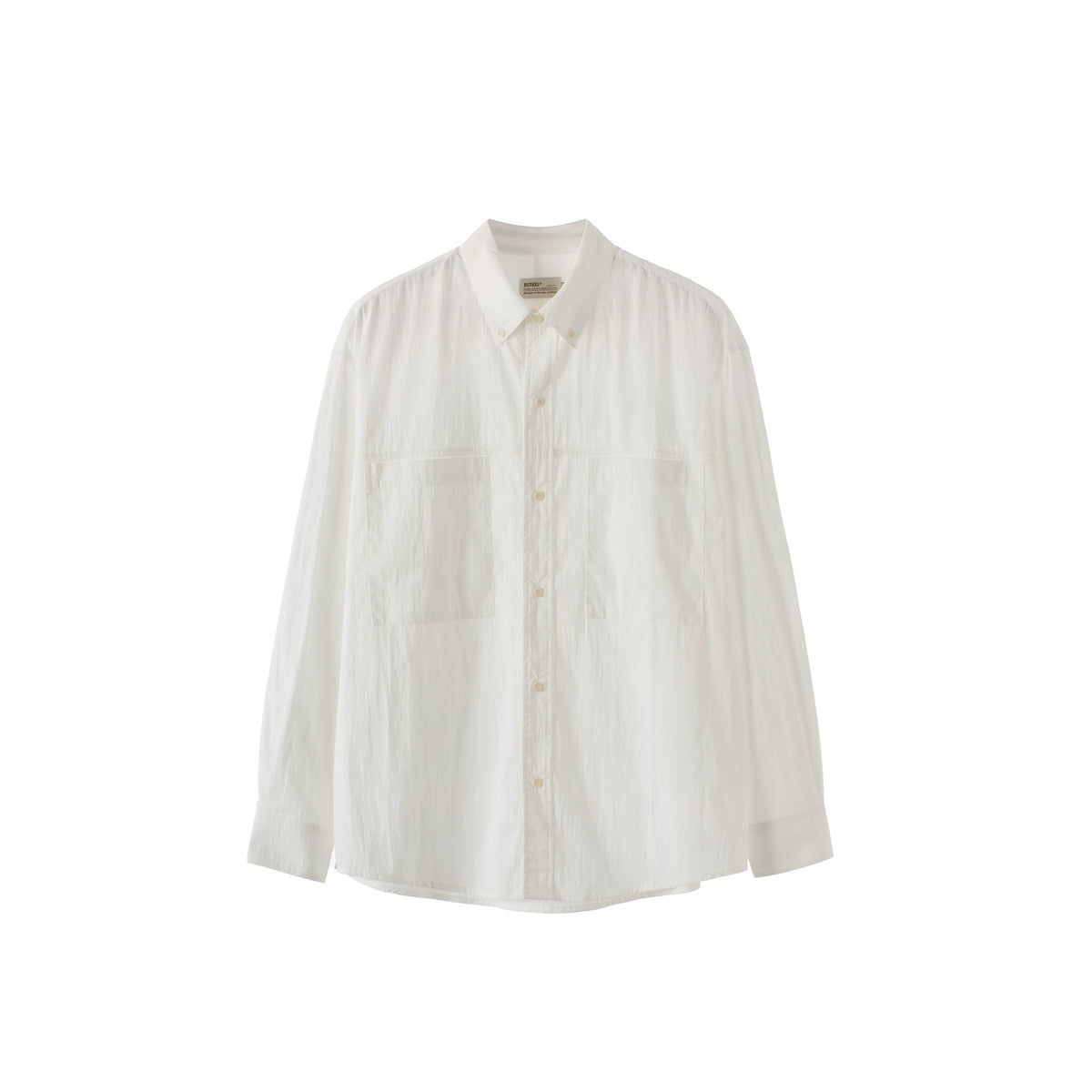 BUTTBILL Unisex Cotton-Nylon Paneled Long-Sleeve Overshirt109
