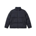 BUTTBILL 90% White Duck Down Puffer Jacket – Water-Repellent Relaxed Fit Stand Collar Winter Coat with Fleece Lining#136