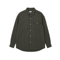 BUTTBILL Vintage Textured Plaid 100% Cotton Long-Sleeve Shirt024