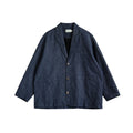 BUTTBILL Unisex Cotton-Linen-Lyocell Blend Washed Denim Relaxed Blazer023