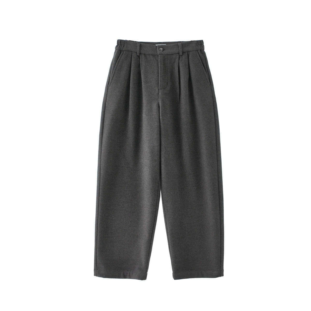 BUTTBILL FW25 Unisex Heavyweight Woolen Relaxed-Silhouette Trousers064