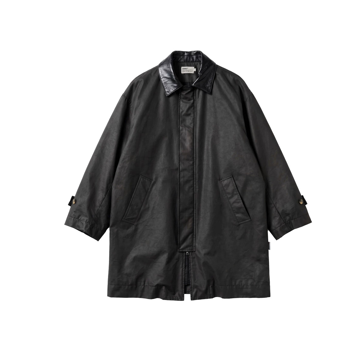 BUTTBILL Vintage Enzyme-Washed Long Coat – Relaxed Fit 3M Insulated Jacket with Double-Zip Closure#126