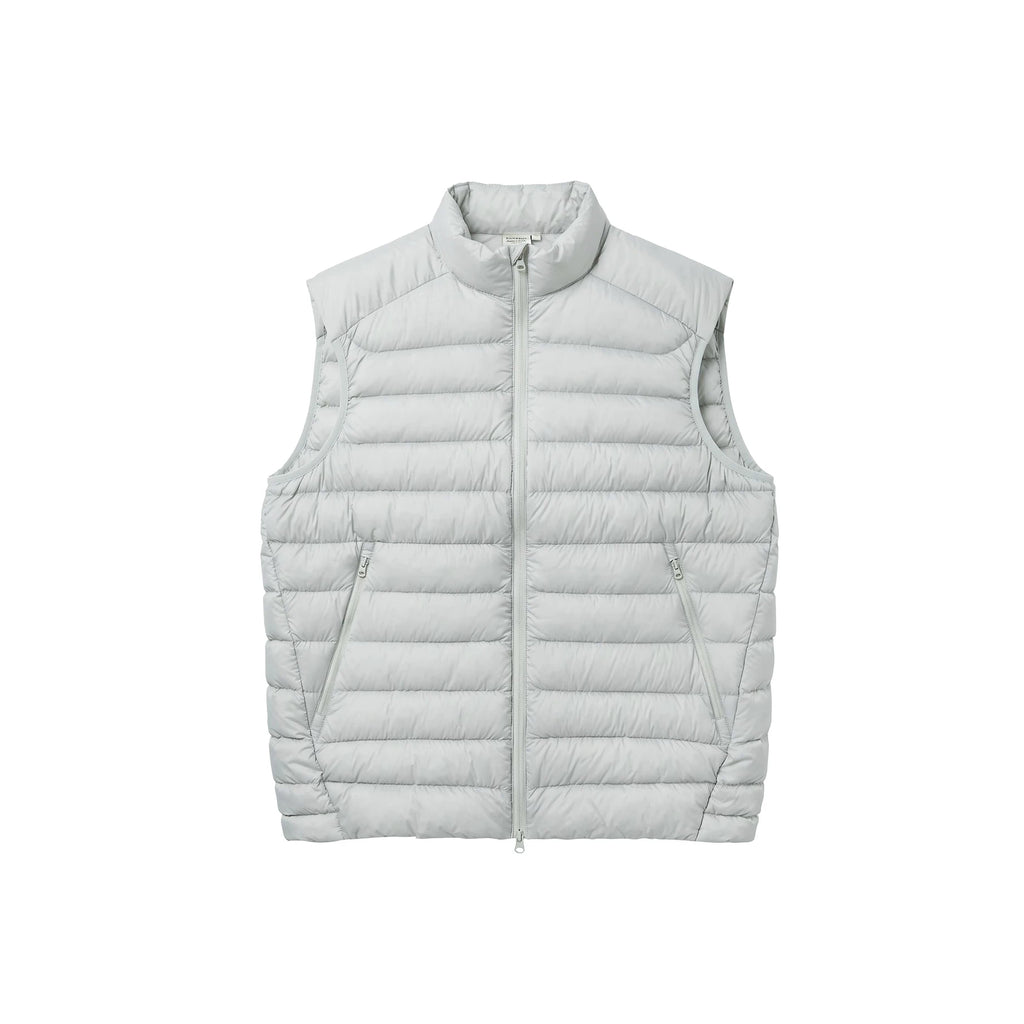BUTTBILL Lightweight 90% White Duck Down Vest – Water-Repellent Quilted Stand Collar Puffer Gilet#137