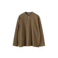 BUTTBILL Unisex Minimalist Long-Sleeve Henley Tee112