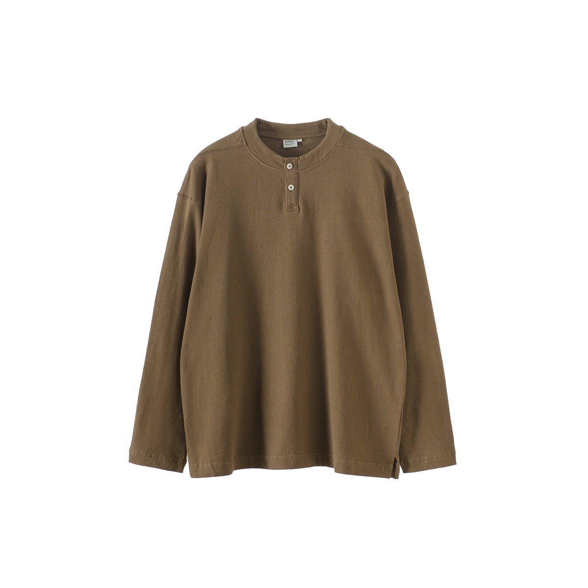 BUTTBILL Unisex Minimalist Long-Sleeve Henley Tee112