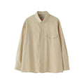 BUTTBILL Men's Minimalist Relaxed Long-Sleeve Button-Up Overshirt095