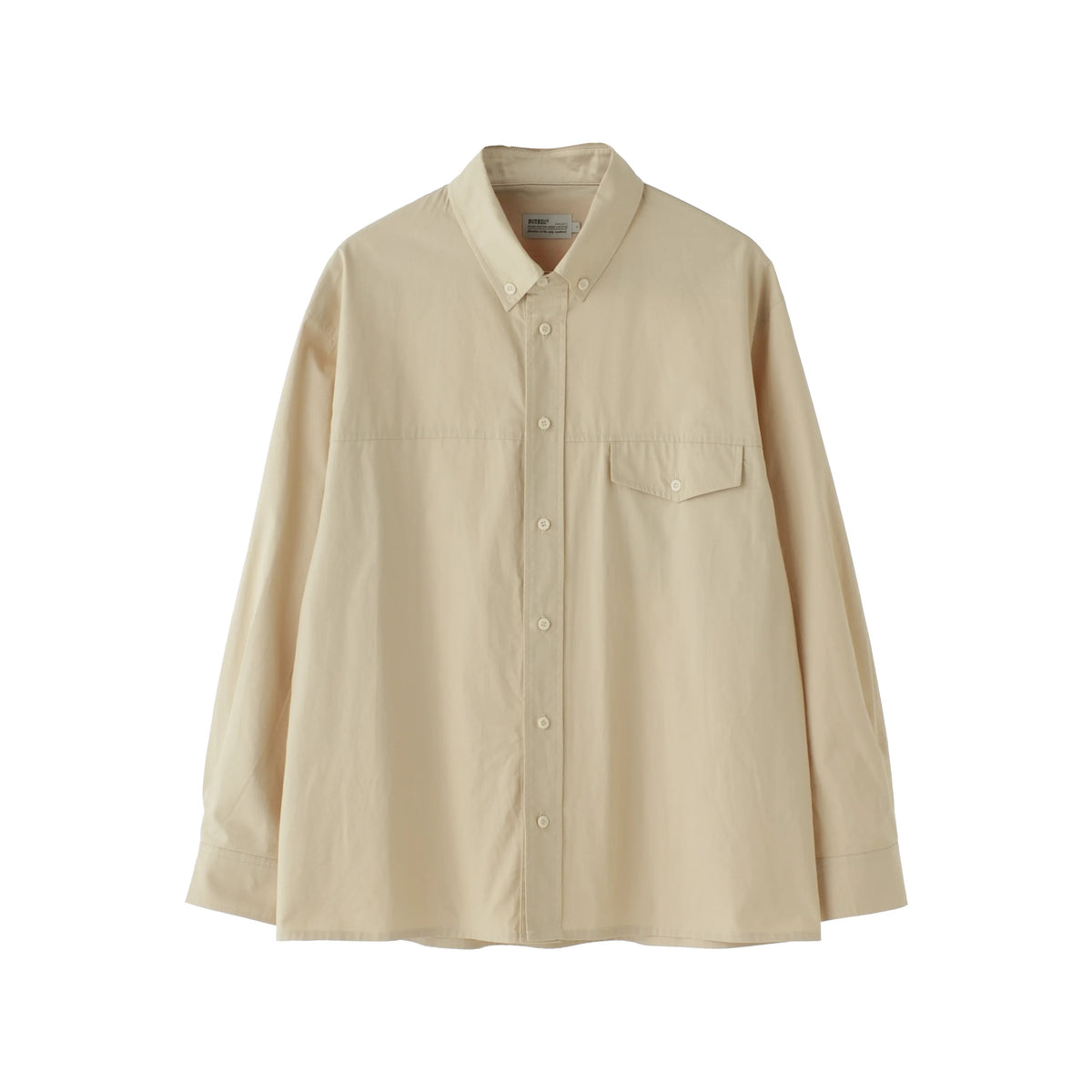BUTTBILL Men's Minimalist Relaxed Long-Sleeve Button-Up Overshirt095