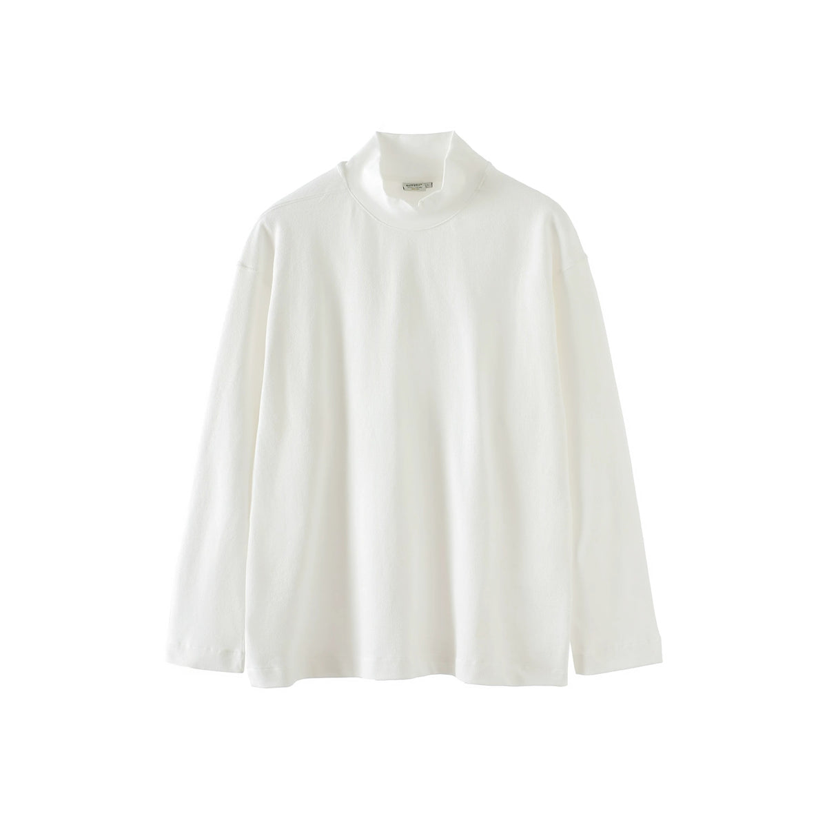 BUTTBILL Unisex Textured Combed Cotton Relaxed Long-Sleeve Tee090