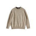 BUTTBILL Minimalist 33% Lambswool Crewneck Knit Sweater074