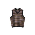 BUTTBILL Men's Relaxed Fair Isle Lambswool V-Neck Sweater Vest092