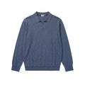 BUTTBILL Old Money Tencel-Blend Long-Sleeve Knit Polo041
