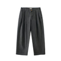 BUTTBILL FW25 Unisex Enzyme-Washed Pleated Relaxed Trousers056