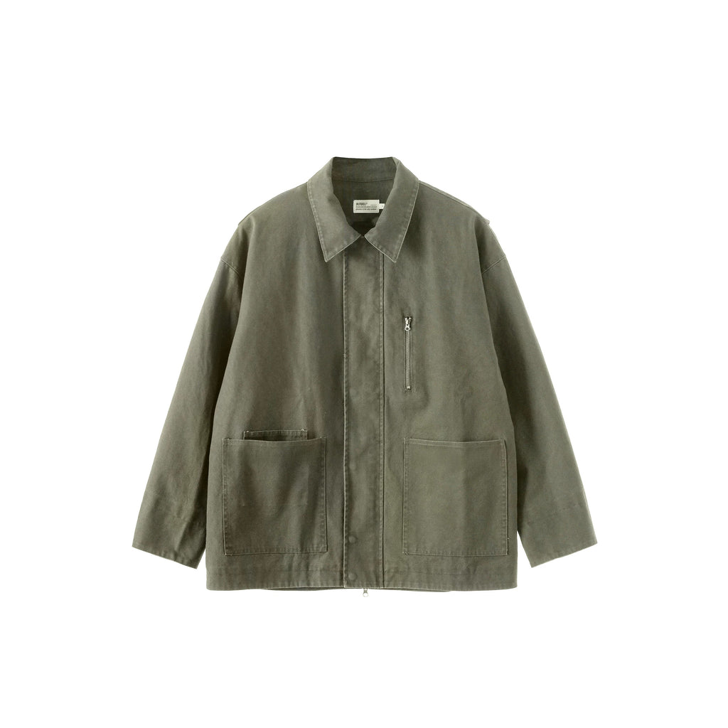 BUTTBILL Men's Faded Heavyweight Cotton Canvas Pocket Jacket107