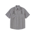 BUTTBILL SS26 Linen-Blend Box-Pleated Short-Sleeve Shirt with Pocket