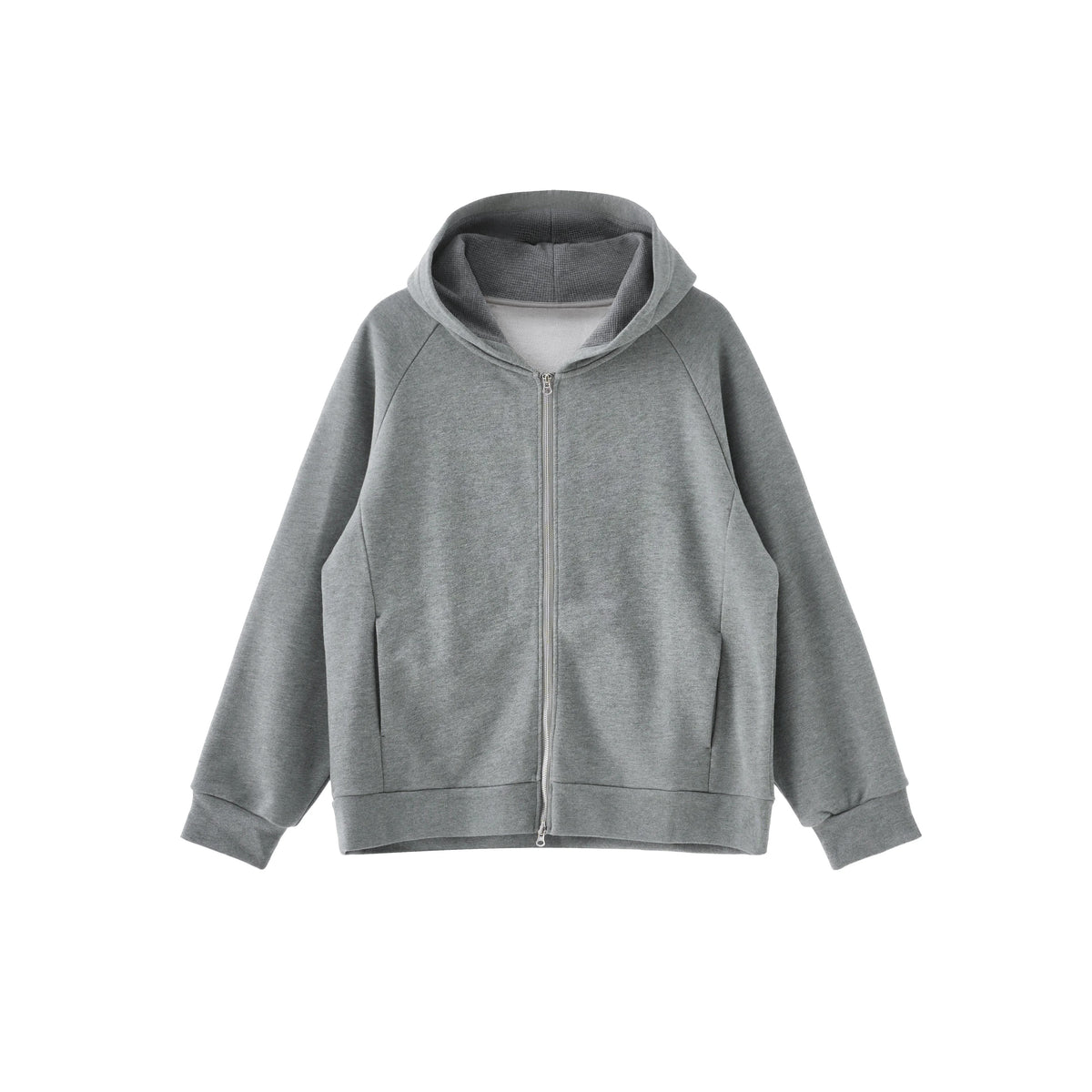 BUTTBILL SS26 Unisex Relaxed Heathered Zip-Up Hoodie050