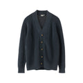 BUTTBILL Men's Stonewashed 32s Cotton V-Neck Cardigan Jacket091