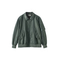 BUTTBILL Unisex Relaxed-Silhouette MA-1 Bomber Jacket with Utility Pockets087