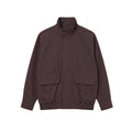 BUTTBILL Vintage Slub Cotton Stand Collar Multi-Pocket Jacket with Two-Way Zip022