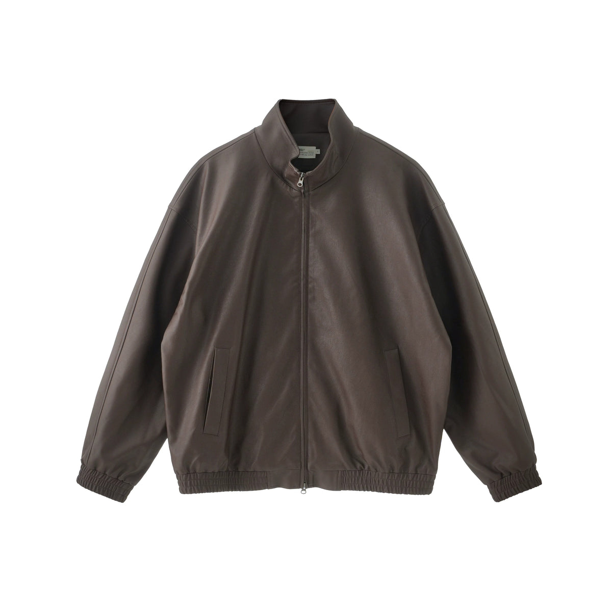 BUTTBILL Vintage PU Leather Stand Collar Jacket | Oversized Double Zip Moto Jacket#047