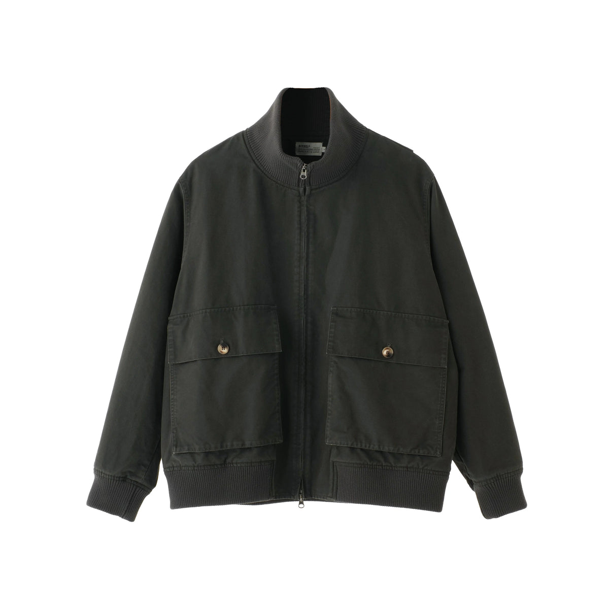 BUTTBILL Vintage Enzyme-Washed Heavyweight Workwear Jacket – Oversized Stand Collar Utility Jacket with Large Pockets, Unisex Casual Outerwear#094