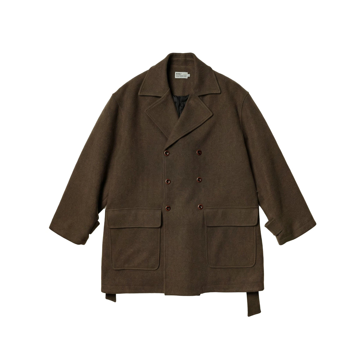 BUTTBILL Vintage Wool-Blend Double-Breasted Coat – Relaxed Fit Insulated Mid-Length Lapel Winter Jacket#135