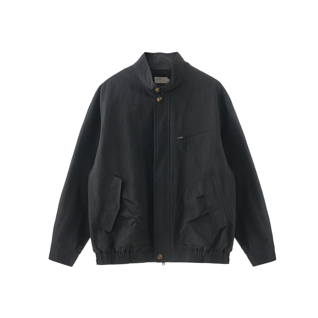 BUTTBILL SS26 Unisex Washed Stand Collar Cropped Moto Jacket048