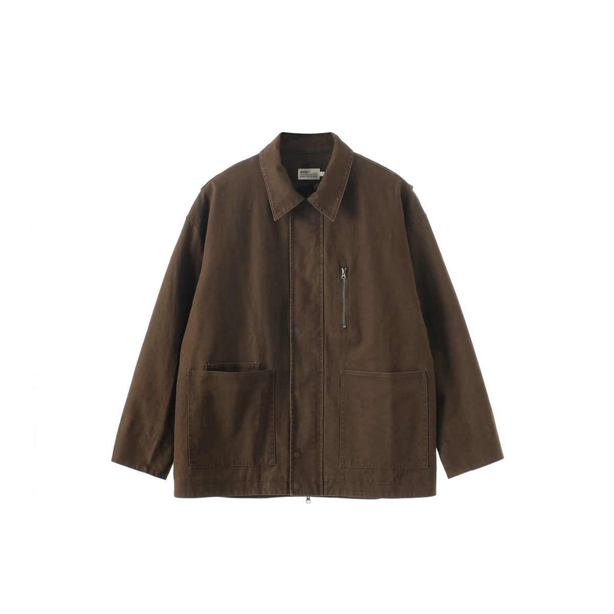 BUTTBILL Vintage Enzyme-Washed Heavyweight Cotton Canvas Jacket – Relaxed Fit Workwear Jacket with Utility Pockets, Japanese-Inspired Casual Outerwear#107