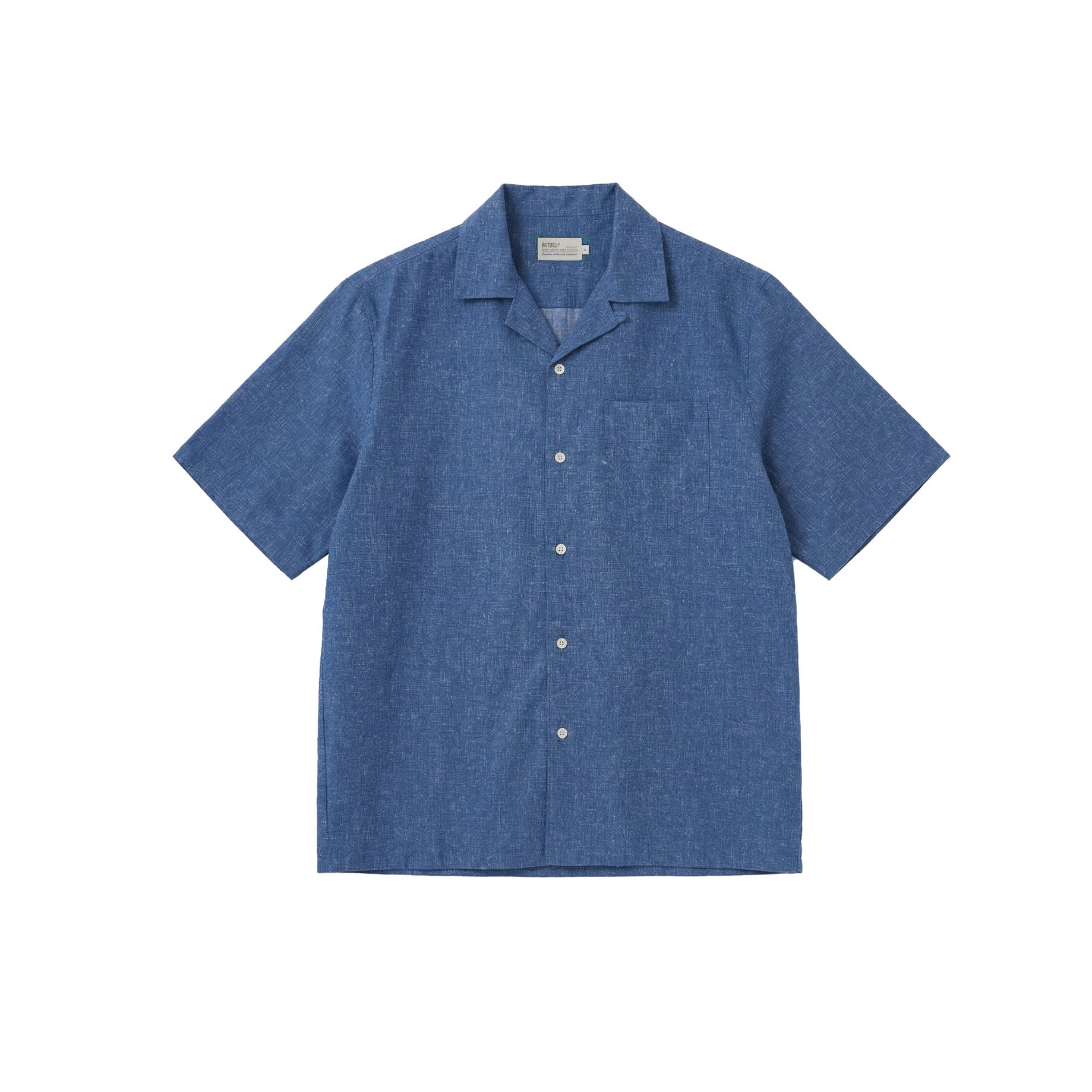 BUTTBILL SS26 Unisex Melange Linen Short-Sleeve Overshirt
