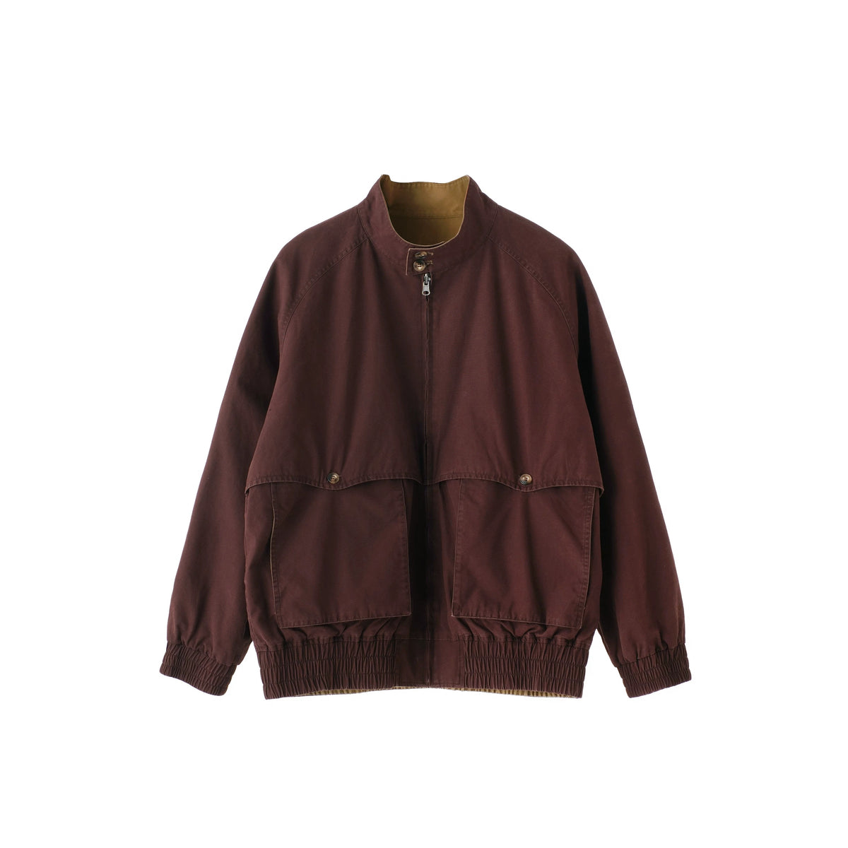 BUTTBILL Vintage Reversible Stand Collar Workwear Jacket – 100% Cotton Washed Oversized Unisex Casual Jacket#101