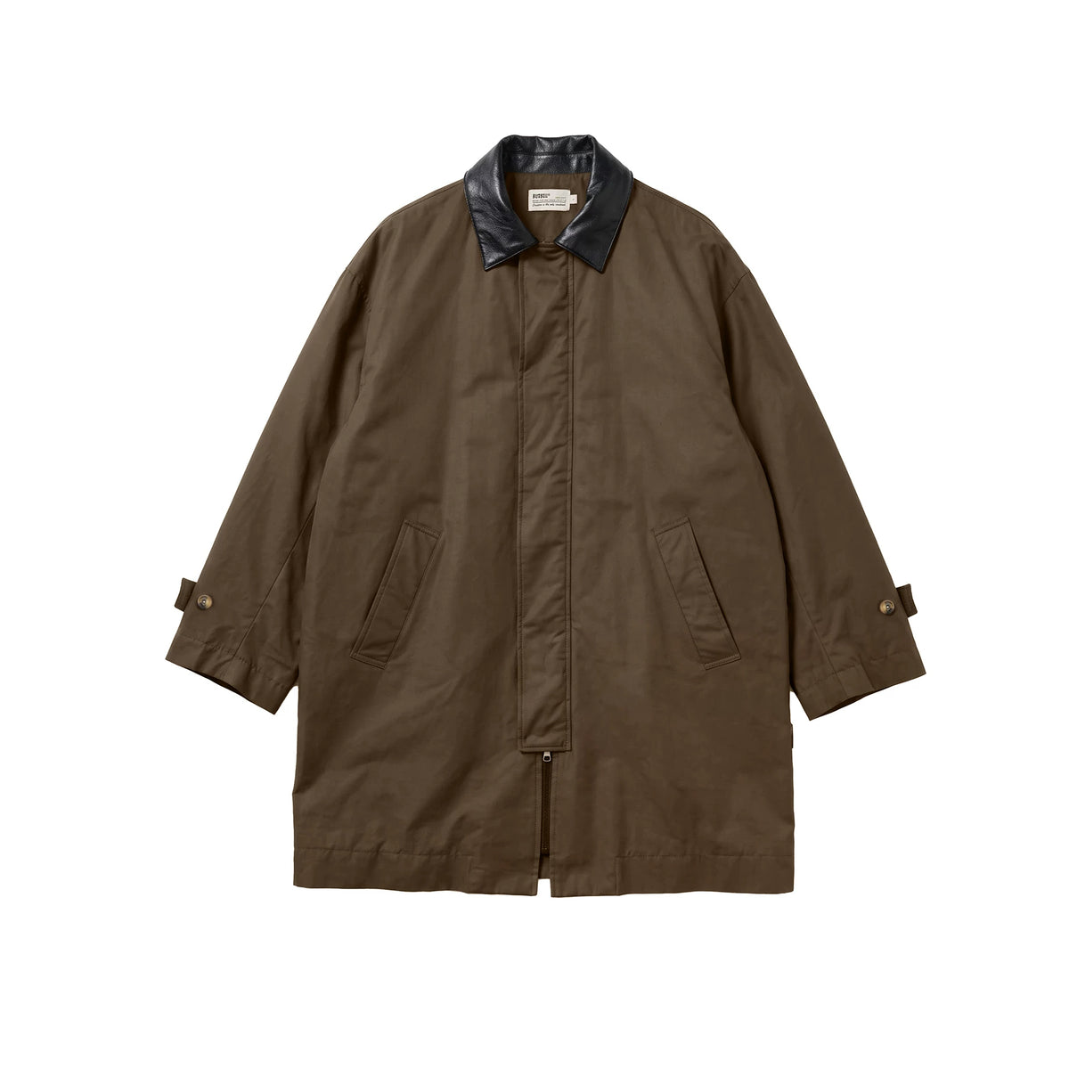 BUTTBILL Vintage Enzyme-Washed Long Coat – Relaxed Fit 3M Insulated Jacket with Double-Zip Closure#126