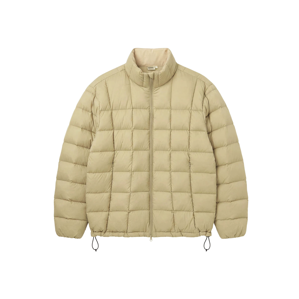 BUTTBILL 90% White Duck Down Quilted Puffer Jacket – Water-Repellent Lightweight Relaxed Fit Stand Collar Winter Coat#121