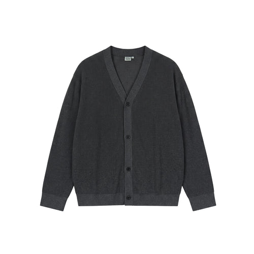 BUTTBILL Unisex Tencel-Linen Blend V-Neck Relaxed Knit Cardigan019