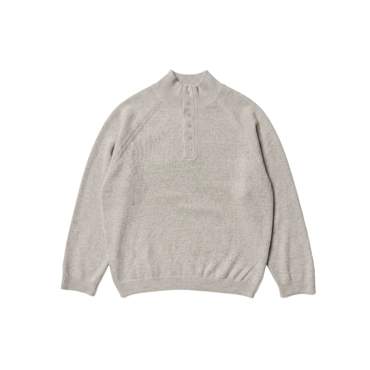 BUTTBILL Soft Wool-Blend Mock Neck Sweater – Raglan Sleeve Minimalist Knit Pullover for Everyday Layering#138