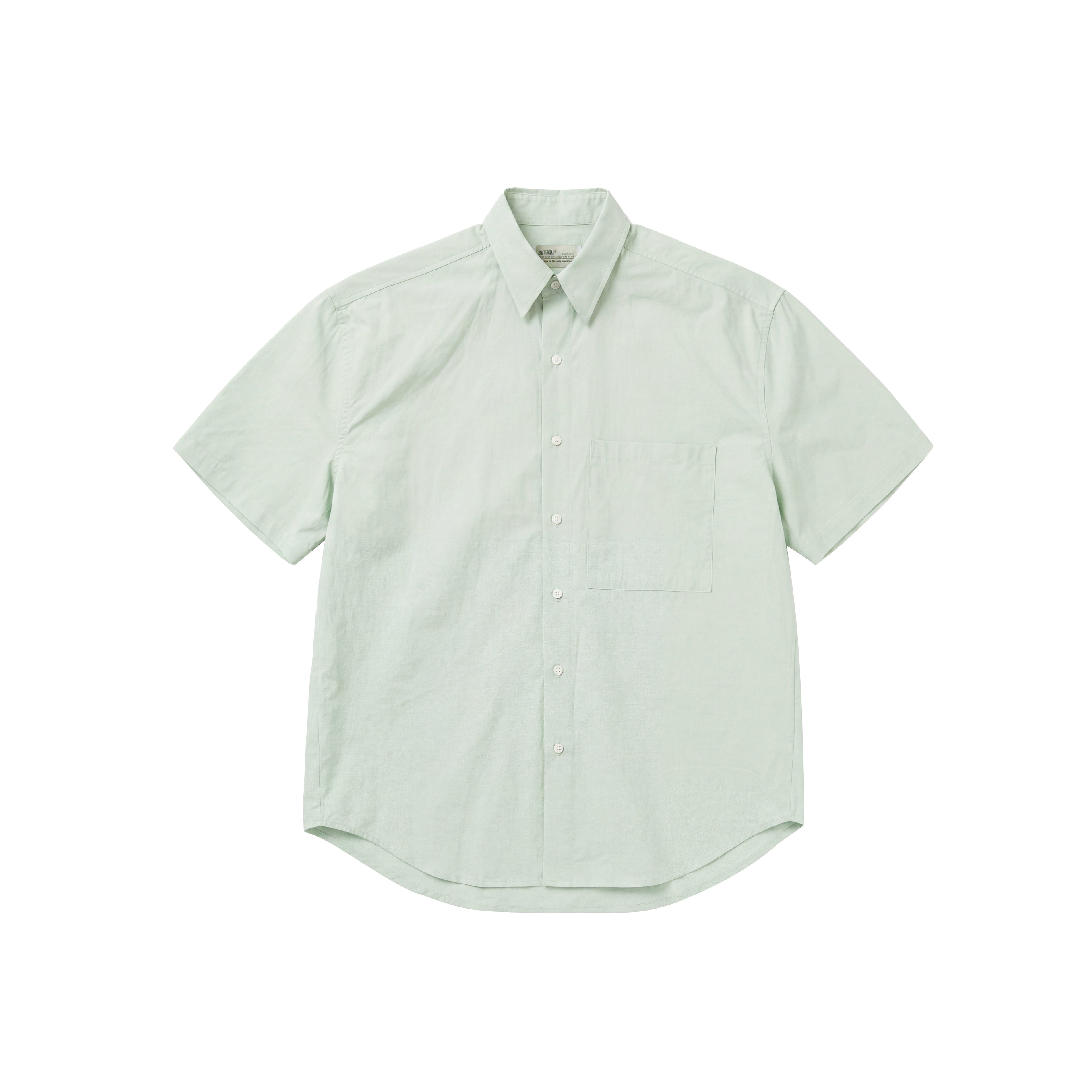 BUTTBILL Classic Minimalist Soft-Textured Long-Staple Cotton Pleated Back Shirt