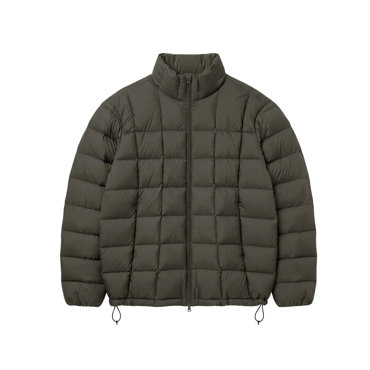 BUTTBILL 90% White Duck Down Quilted Puffer Jacket – Water-Repellent Lightweight Relaxed Fit Stand Collar Winter Coat#121
