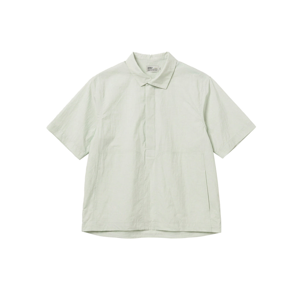 BUTTBILL SS26 80s High-Density Long-Staple Cotton Half-Placket Shirt