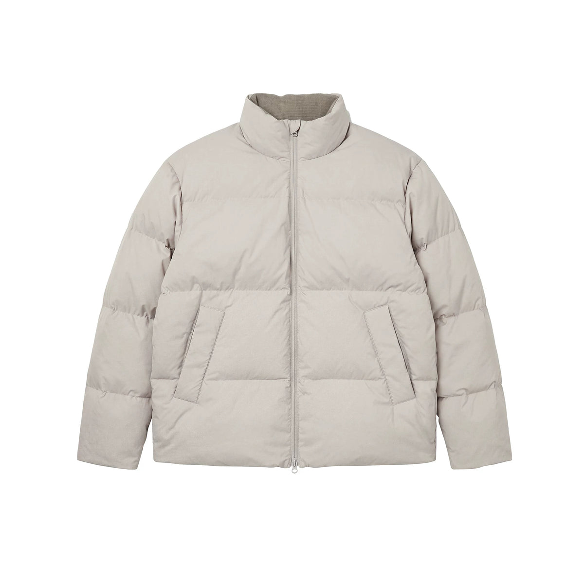BUTTBILL 90% White Duck Down Puffer Jacket – Water-Repellent Relaxed Fit Stand Collar Winter Coat with Fleece Lining#136