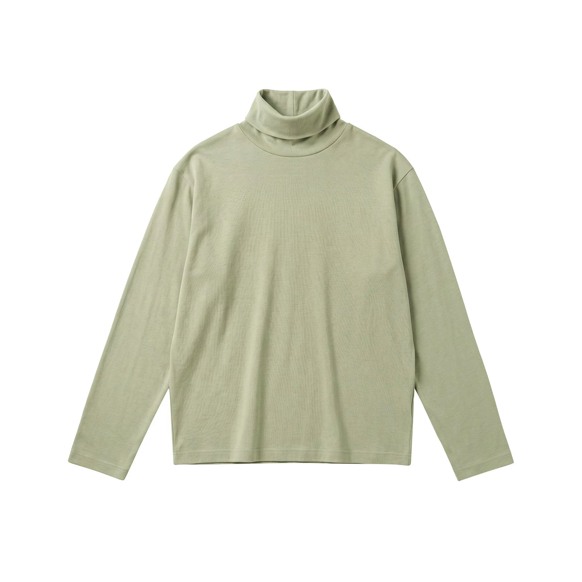 BUTTBILL Classic Textured Acetate-Wool Blend Turtleneck Knit Top – Relaxed Drop-Shoulder Unisex Long Sleeve#118