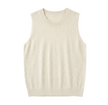 BUTTBILL Classic Tencel-Linen Blend Crewneck Knit Vest